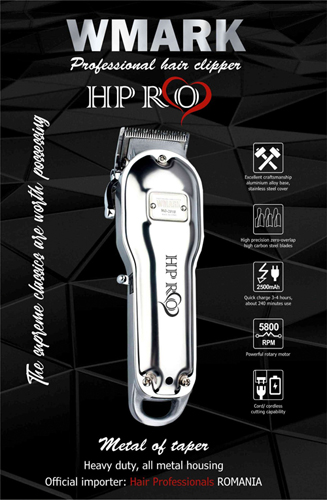 HP RO Professional hair clipper full metal - Masina de tuns profesionala